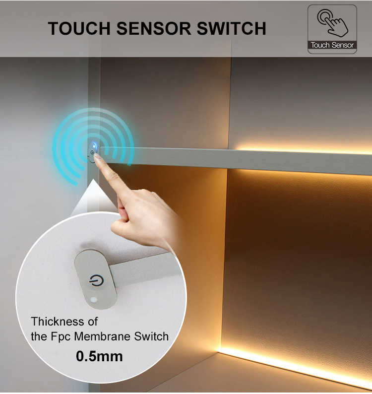 Sensore tattile per armadio con montaggio in superficie 12V e 24V con funzione dimmer01 (12)