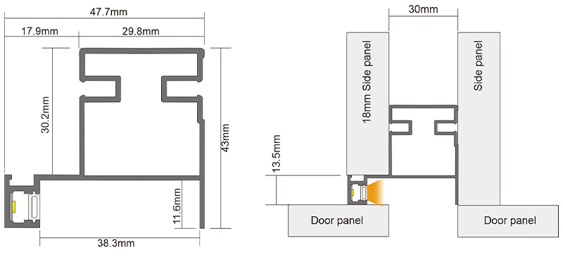 Cabinet drawer LED Strip light-installation