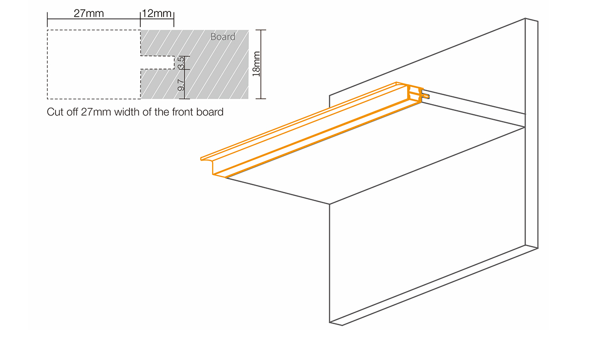 F01D-12V DC Safety Shelf light-installation