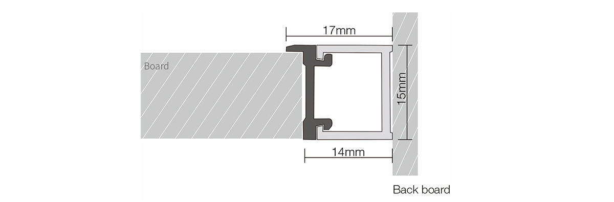 F04-LED strip light for wooden shelf-section size