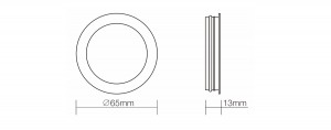 IQ01-Decorative Led Puck Light--Plane size