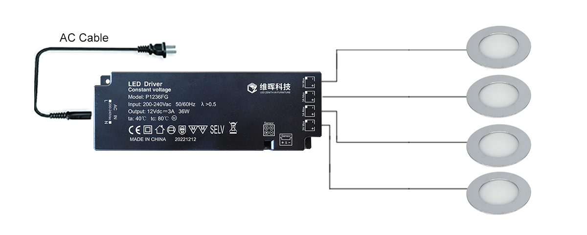 Ultra Low Power puck light-Directly connect driver