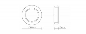 IQ03-Mini Led Puck Lights-size