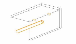 MH04A-LED Corner Recessed Strip Light-installation mount