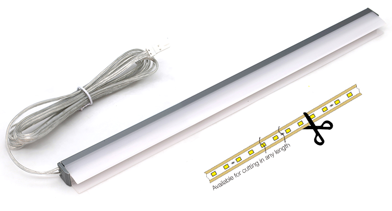 MH04B-Golden Cover LED Glass Strip light-cutting freely everywhere