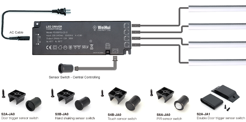 MH05B-Three-sided lighting direction cabinet lights -connection2