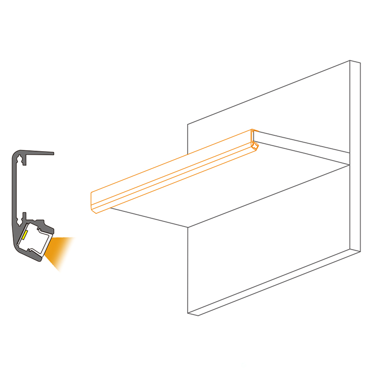 MH06B-Smooth inward-lighting cabinet light（2）