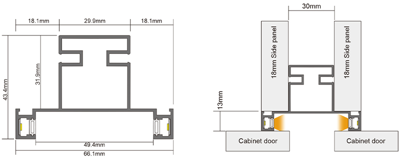 MH10B-12V  Drawer&Door LED Cabinet light-installation