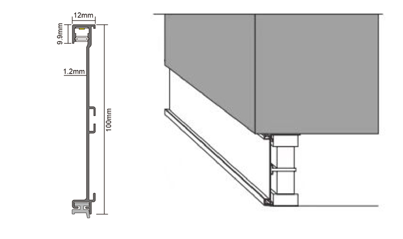 MH11B-12V Low power cabinet strip light-installation