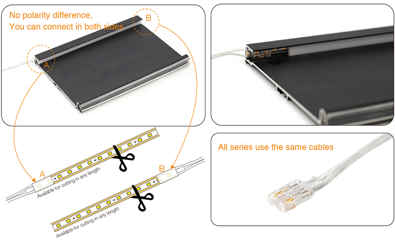 MH11B-LED Cabinet skirting light-No pority difference